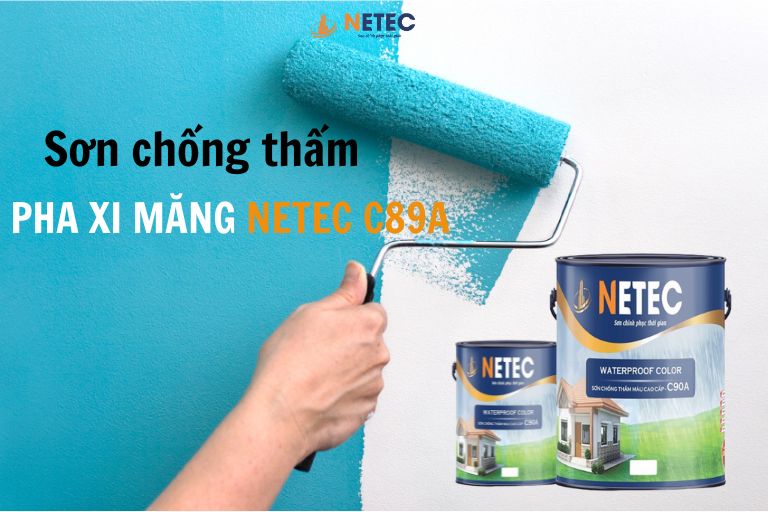 Sơn chống thấm màu cao cấp Netec C90A với bảng màu đa dạng cho khách hàng lựa chọn