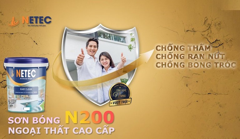 Sơn bề mặt bóng cao cấp ngoại thất Netec N200