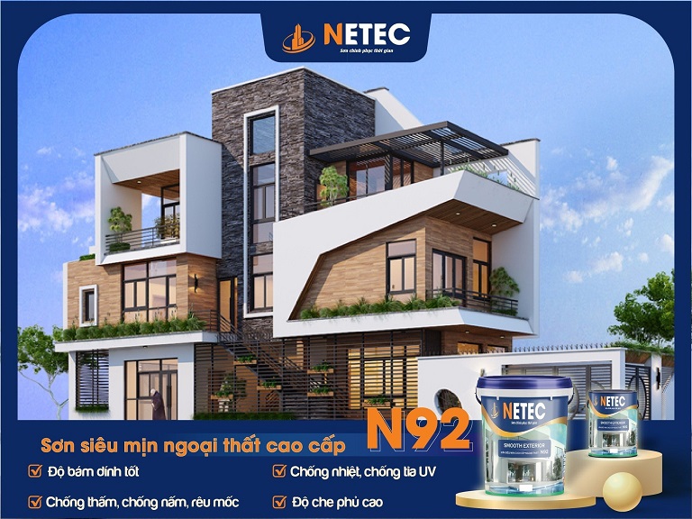 Sơn siêu mịn cao cấp ngoại thất Netec N92